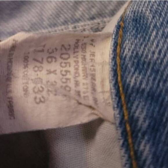 Lee Faded Denim Jeans Tag 36 x 32 Measure 34 x 31.5 Straight Leg Light Blue Wash - Picture 10 of 10